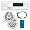 Boss Audio MCK500WB.6 Kit w/MR500UAB, 2 MR6W Speakers, MRANT10 Antenna, & White Remote - MCK500WB.6