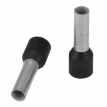Pacer Black 10 AWG Wire Ferrule - 10mm Length - 25 Pack - TFRL10-12MM-25