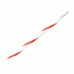 Pacer 14 AWG Gauge Striped Marine Wire 500\' Spool - White w/Red Stripe - WUL14WH-2-500