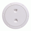 Beckson 6&quot; Smooth Center Screw-Out Deck Plate - White - DP60-W