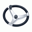 Schmitt Marine Evo Pro 316 Cast Stainless Steel Steering Wheel w/Control Knob - 13.5&quot; Diameter - 7241321FGK