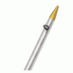 TACO 8' Center Rigger Pole - Silver w/Gold Rings & Tips - 1-&#8539;&quot; Butt End Diameter - OC-0421VEL8