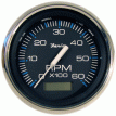 Faria Chesapeake Black 4&quot; Tachometer w/Hourmeter - 6000 RPM (Gas) (Inboard) - 33732
