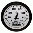 Faria Euro White 4&quot; Tachometer w/ SystemCheck Indicator 7000 RPM (Gas) (Johnson / Evinrude Outboard) - 32950