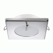 Quick Bryan CS Downlight LED -  2W, IP40, Spring Mounted w/Switch - Square Stainless Bezel, Round Warm White Light - FAMP3472X02CA00