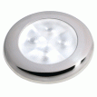 Hella Marine Slim Line LED \'Enhanced Brightness\' Round Courtesy Lamp - White LED - Stainless Steel Bezel - 12V - 980500521