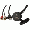Fusion MS-CBUUSB3.5 Panel Mount USB & 3.5mm Headphone Jack - 010-12381-00