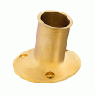 Whitecap Top-Mounted Flag Pole Socket Polished Brass - 1&quot; ID - S-5002B