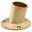 Whitecap Top-Mounted Flag Pole Socket - Polished Brass - 1-1/4&quot; ID - S-5003B