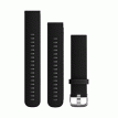 Garmin Quick Release Band (20mm) w/Stainless Steel Hardware - Black Silicone - 010-12561-02