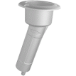 Mate Series Plastic 15&deg; Rod & Cup Holder - Drain - Round Top - White - P1015DW