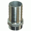 GROCO 1-1/4&quot;&quot; NPT x 1-1/4&quot; ID Stainless Steel Pipe to Hose Straight Fitting - PTH-1250-S