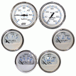 Faria Chesapeake White w/Stainless Steel Bezel Boxed Set of 6 - Speed, Tach, Fuel Level, Voltmeter, Water Temperature & Oil PSI - Inboard Motors - KTF063