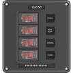 Blue Sea 4320 Circuit Breaker Switch Panel 4 Position - Gray - 4320