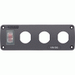 Blue Sea 4367 Water Resistant USB Accessory Panel - 15A Circuit Breaker, 3x Blank Apertures - 4367