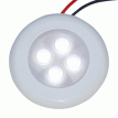 Aqua Signal Bogota 4 LED Round Light - White LED w/White Plastic/Optional Chrome Housing - 16408-7