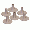 Weld Mount 304 Stainless Standoff 1.25&quot; Base 5/16 x 18 Thread .75&quot; Tall - 6-Pack - 5161812304