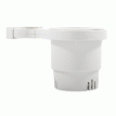 Camco Clamp-On Rail Mounted Cup Holder - Small for Up to 1-1/4&quot; Rail - White - 53086