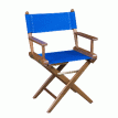 Whitecap Director&#39;s Chair w/Blue Seat Covers - Teak - 60041