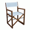 Whitecap Director&#39;s Chair w/White Batyline Fabric - Teak - 63061