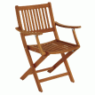 Whitecap Folding Chair w/Arms - Teak - 63070