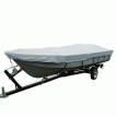 Carver Poly-Flex II Wide Series Styled-to-Fit Boat Cover f/12.5&#39; V-Hull Fishing Boats Without Motor - Grey - 70112F-10