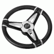 Schmitt Marine PU50 14&quot; Wheel - Chrome Cap & Spoke Inserts - Black Spokes - 3/4&quot; Tapered Shaft - PU501404