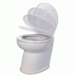 Jabsco Deluxe Flush 17&quot; Angled Back 24V Raw Water Electric Marine Toilet w/Remote Rinse Pump & Soft Close Lid - 58220-3024