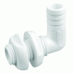 Attwood White Plastic 90 Degree Thru-Hull Connector - 3/4&quot; Inner Diameter - 3877-3